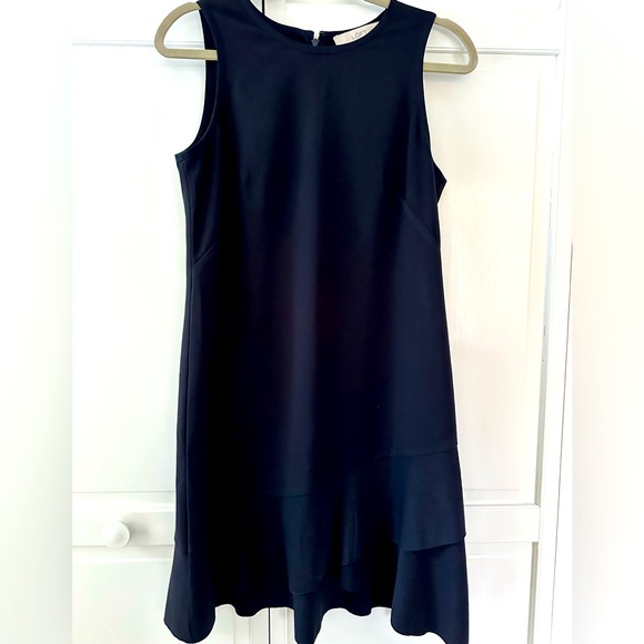 LOFT Dresses & Skirts - Navy LOFT Ruffled Hem Dress